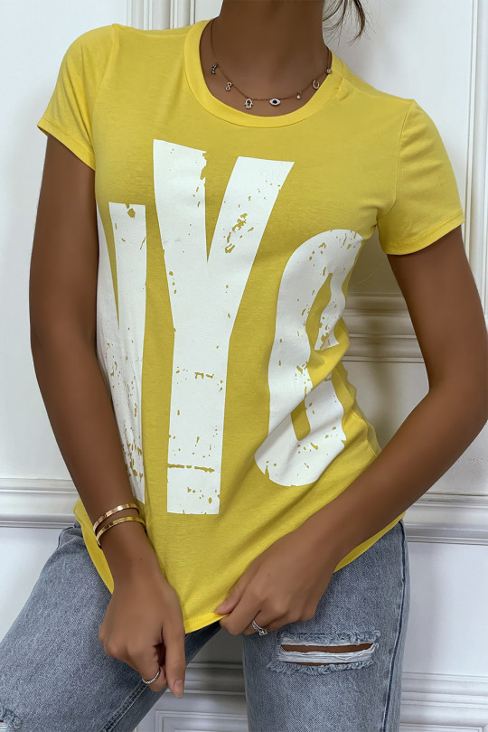 Tee-shirt jaune NYC - 3