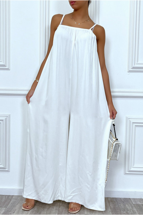 Combinaison blanche oversize à bretelle - 3