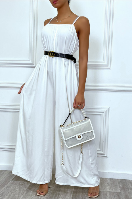 Combinaison blanche oversize à bretelle - 6