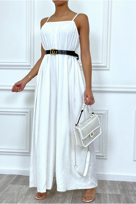 Combinaison blanche oversize à bretelle - 7
