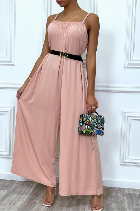 Combinaison rose oversize à bretelle - 4