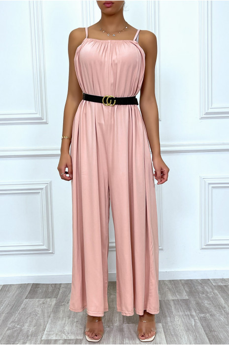 Combinaison rose oversize à bretelle - 7