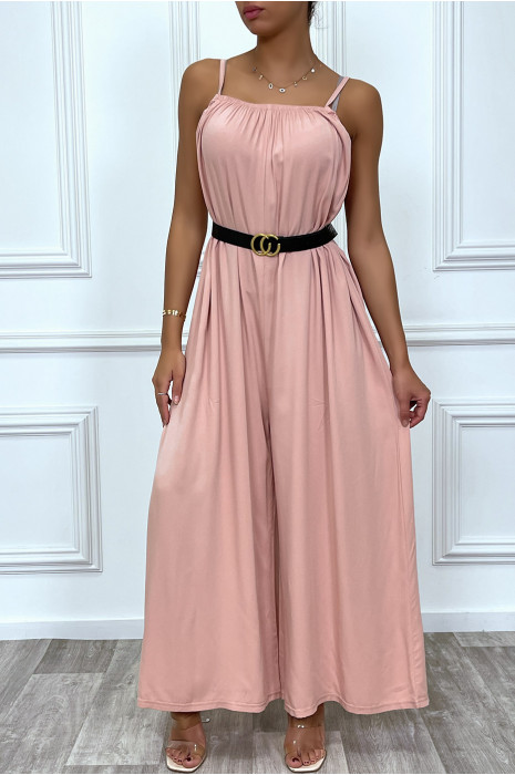 Combinaison rose oversize à bretelle - 8