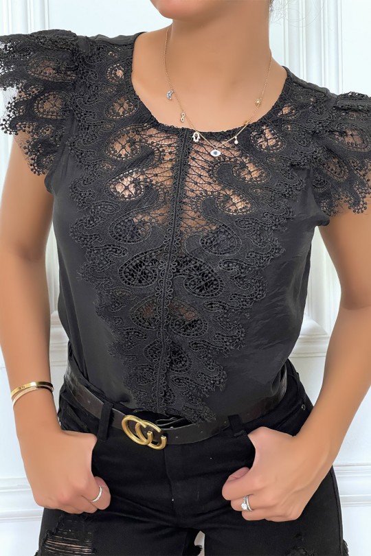 ToTTblack with lace on the front and ruffle on the shoulders - 6