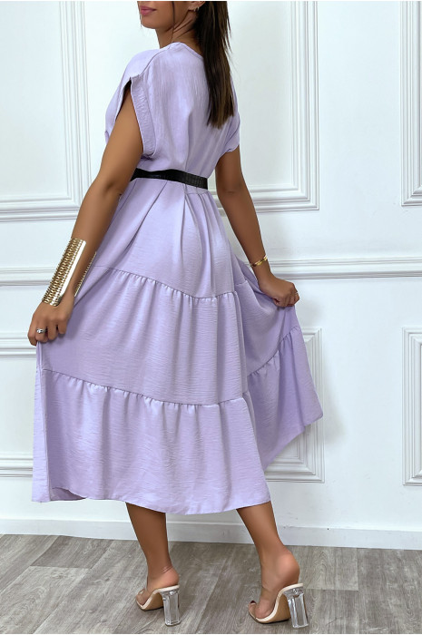 Robe lila longue et ample - 5