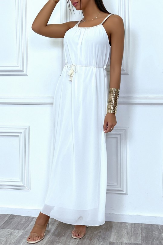 Robe longue blanche style bohème - 3