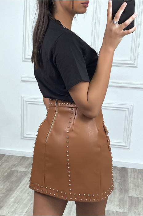 Short-sleeved black t-shirt with "ice cream cones" designs - 4