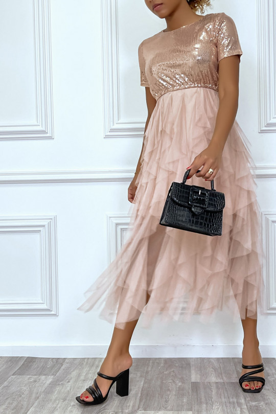 robe rose gold sequin