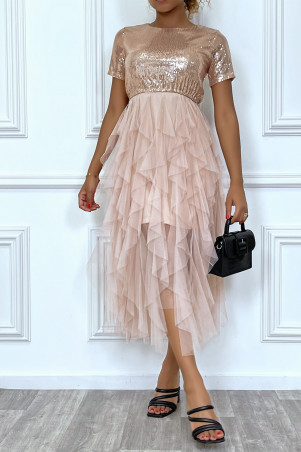 Robe tulle best sale et sequin