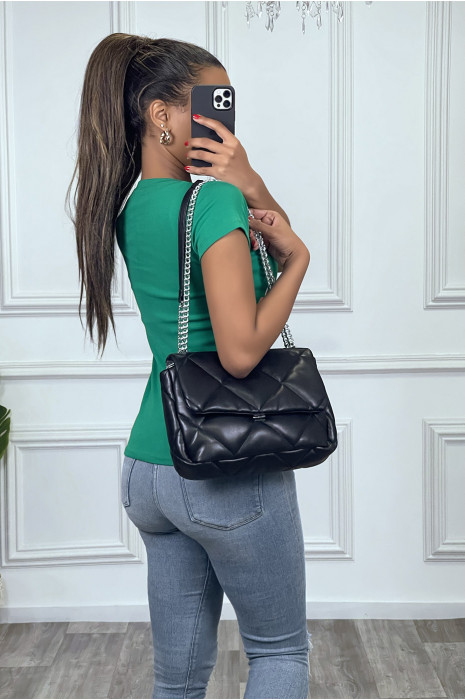 Green flamingo print T-shirt - 1