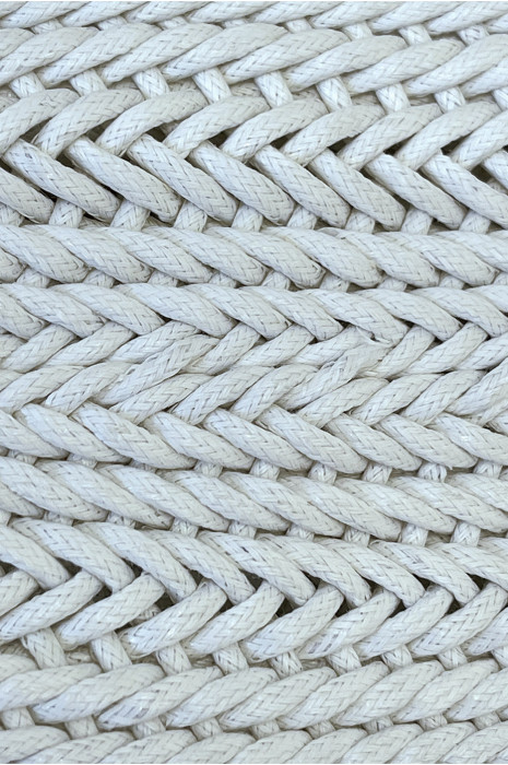 Ceinture tressée blanche à boucle en simili - 5