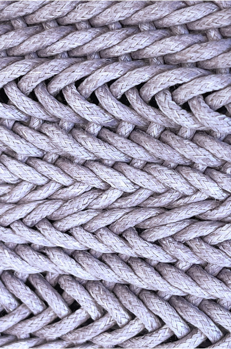 Ceinture tressée violette à boucle en simili - 4