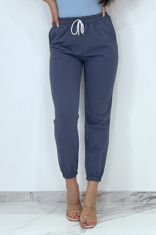 Indigo jogging with pockets and elastic very comfortable to wear - 4