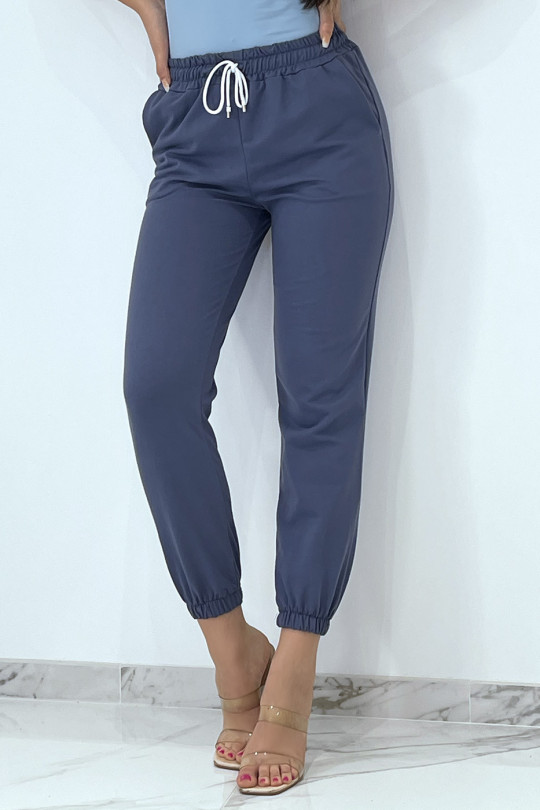 Indigo jogging with pockets and elastic very comfortable to wear - 5