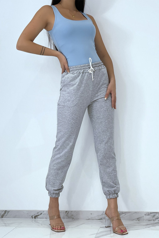 Gray jogging with pockets and elastic very comfortable to wear - 4