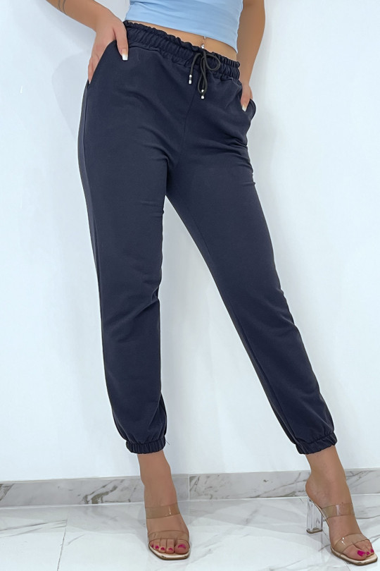 Navy jogging with pockets and elastic very comfortable to wear - 4