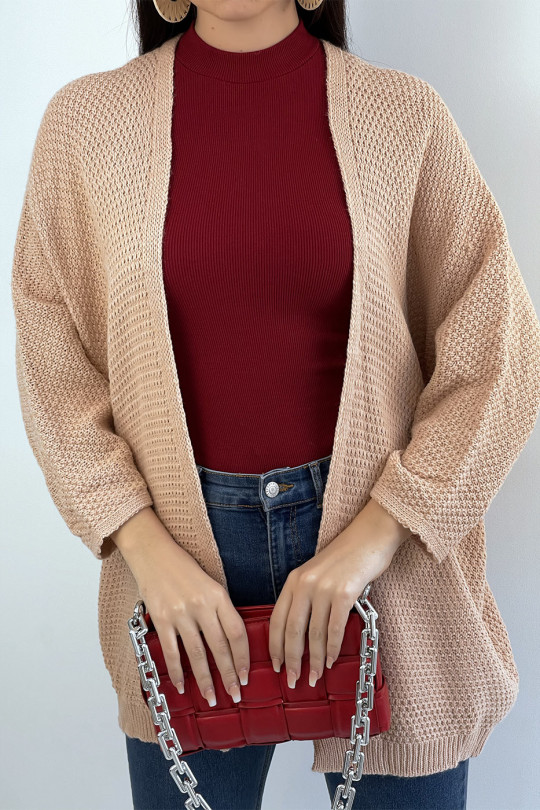 Very trendy and falling pink cardigan - 1
