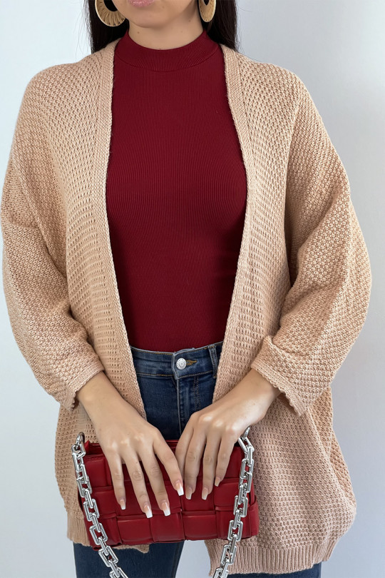 Very trendy and falling pink cardigan - 2