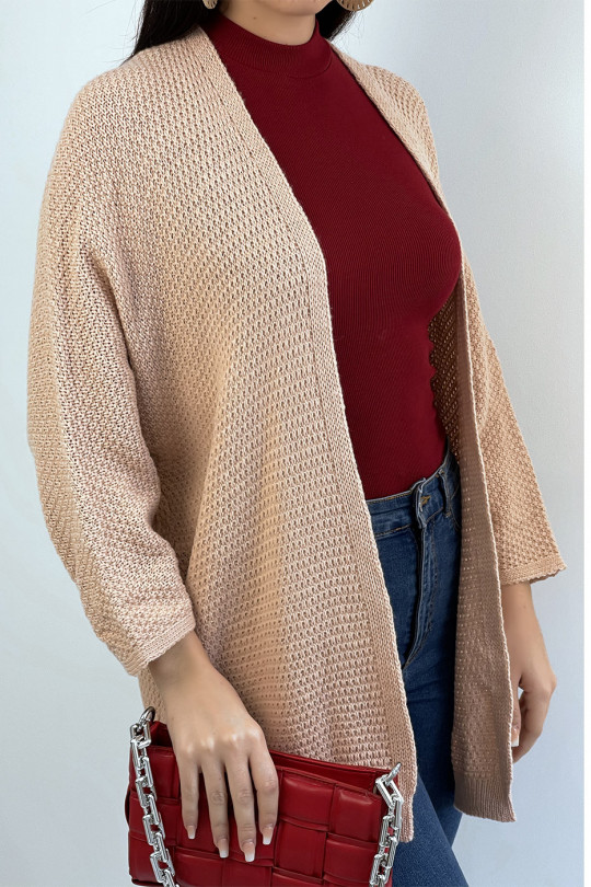 Very trendy and falling pink cardigan - 3