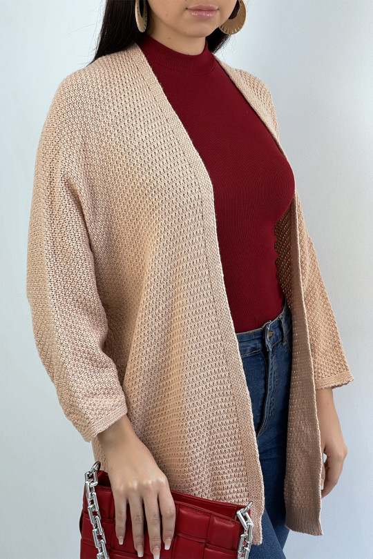 Very trendy and falling pink cardigan - 4