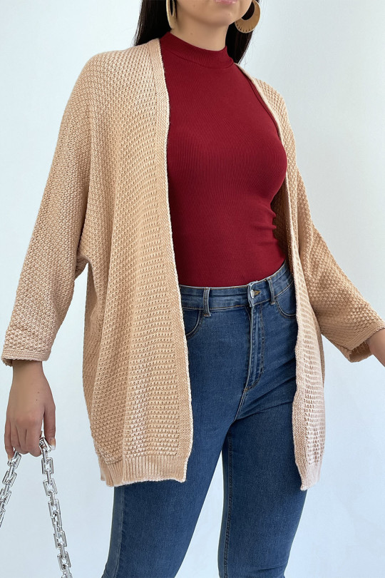 Very trendy and falling pink cardigan - 6