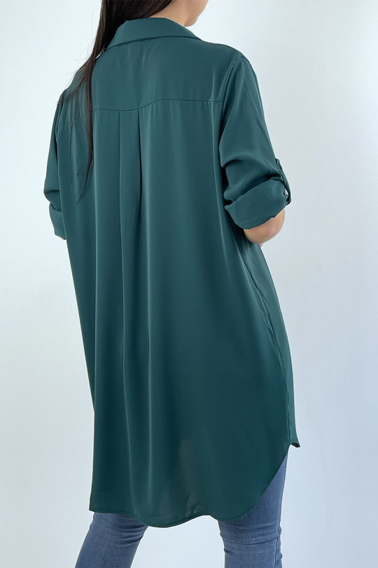 LoLgue oversize duckoverhemd met mouwen met manchetten - 2