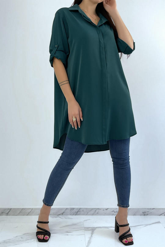 LoLgue oversize duckoverhemd met mouwen met manchetten - 4