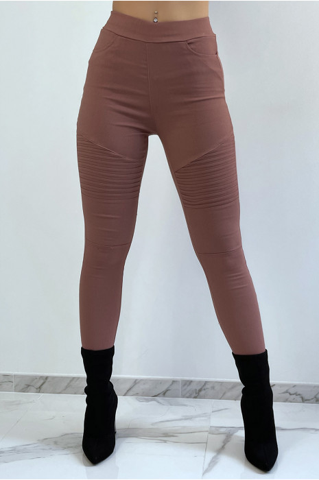 Pantalon slim strech style motard avec poches - 2