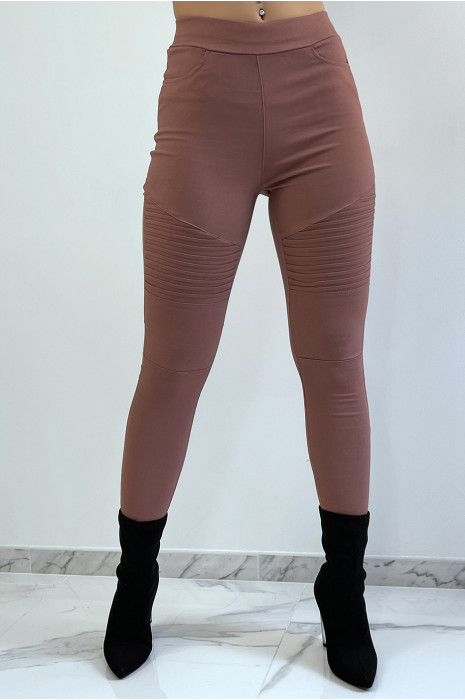 Pantalon slim strech style motard avec poches - 3