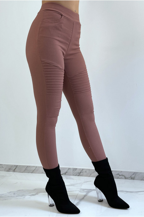 Pantalon slim strech style motard avec poches - 4