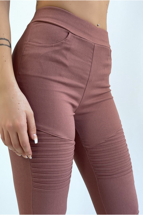 Pantalon slim strech style motard avec poches - 5
