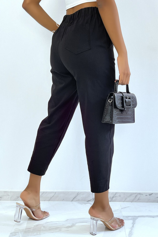 Pantalon cargo noir très tendance avec poche arrière - 3