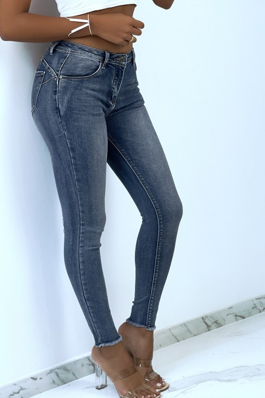 Jeans slim forme push-up délavé et extensible - 3