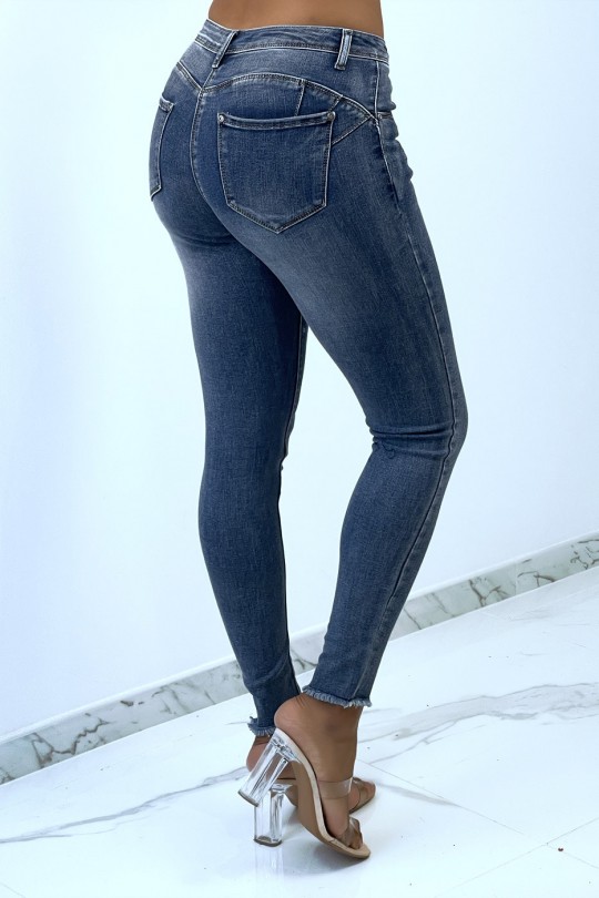 Jeans slim forme push-up délavé et extensible - 5