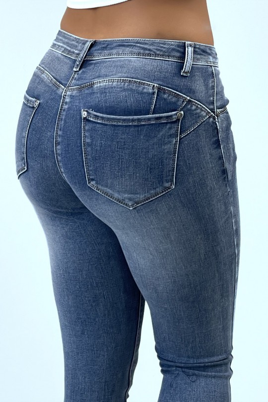 Jeans slim forme push-up délavé et extensible - 6