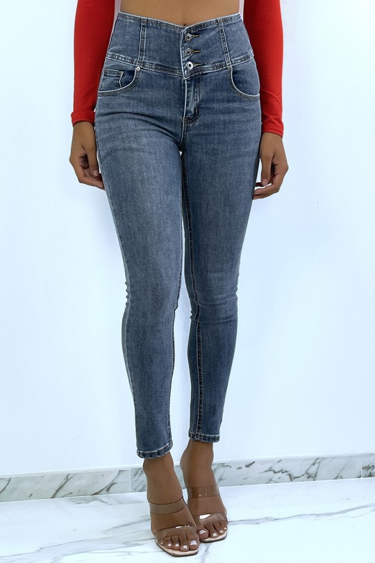 PaHPalon high waisted jeans with 3 buttons at the waist - 6