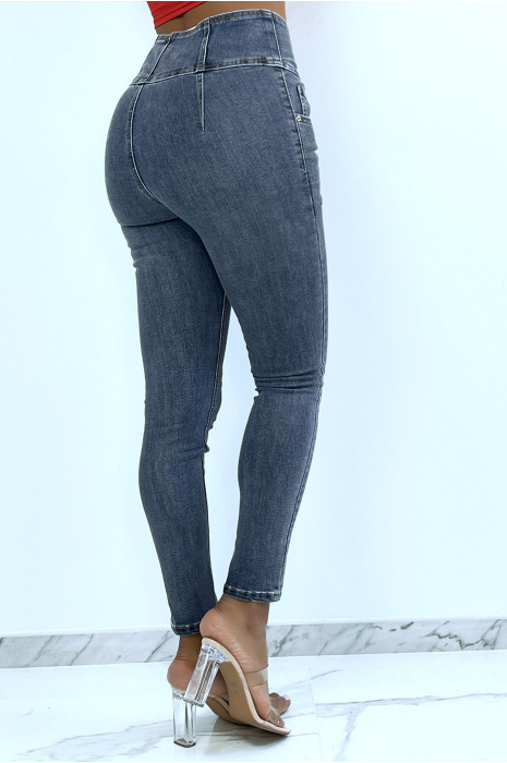 PaHPalon high waisted jeans with 3 buttons at the waist - 7