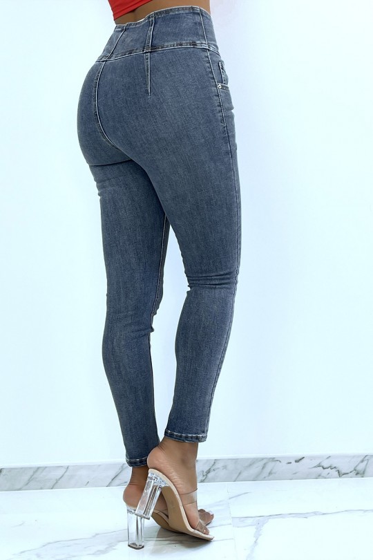PaHPalon high waisted jeans with 3 buttons at the waist - 7