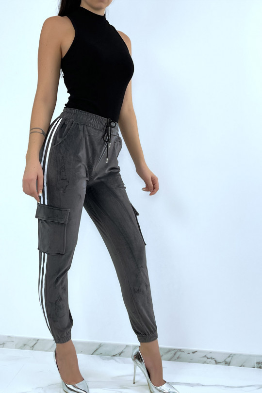 PePPh skin gray jogging bottoms with bands - 2