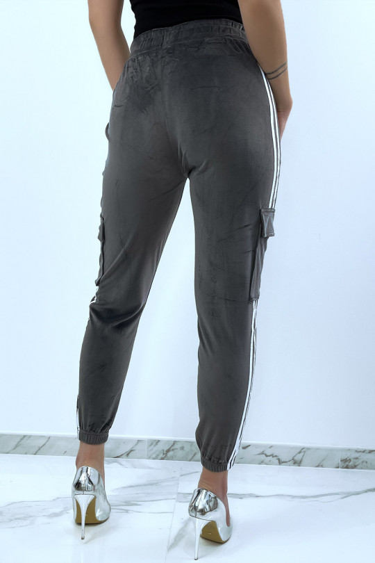 PePPh skin gray jogging bottoms with bands - 4