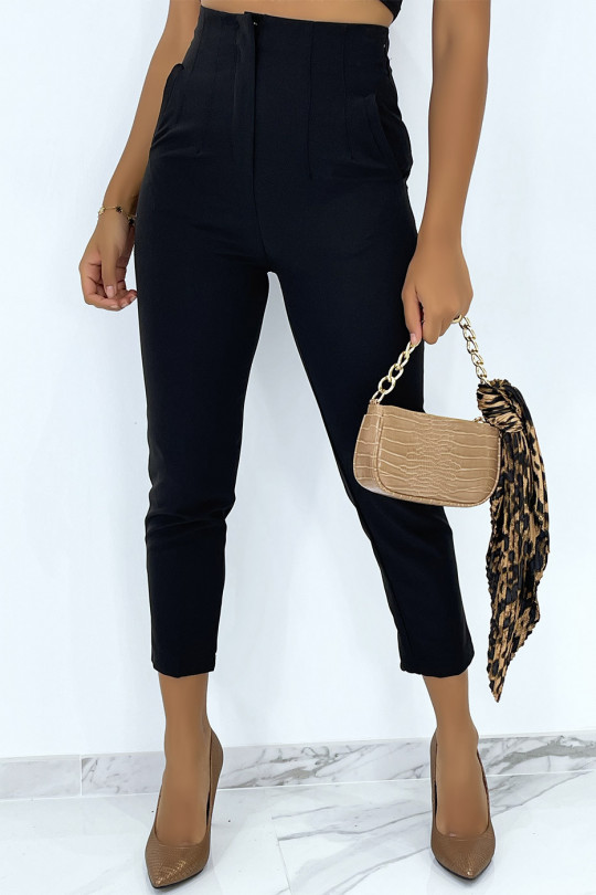 Very chic black tailored trousers with pleats - 3