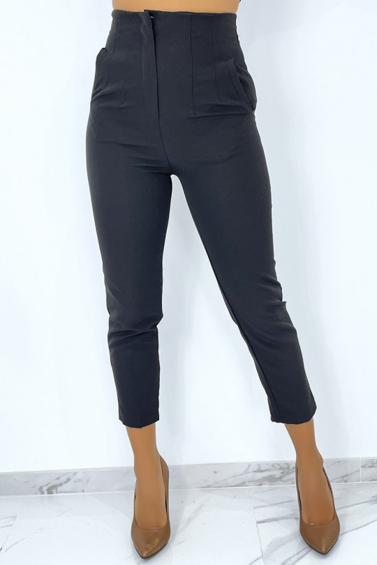 Very chic black tailored trousers with pleats - 1