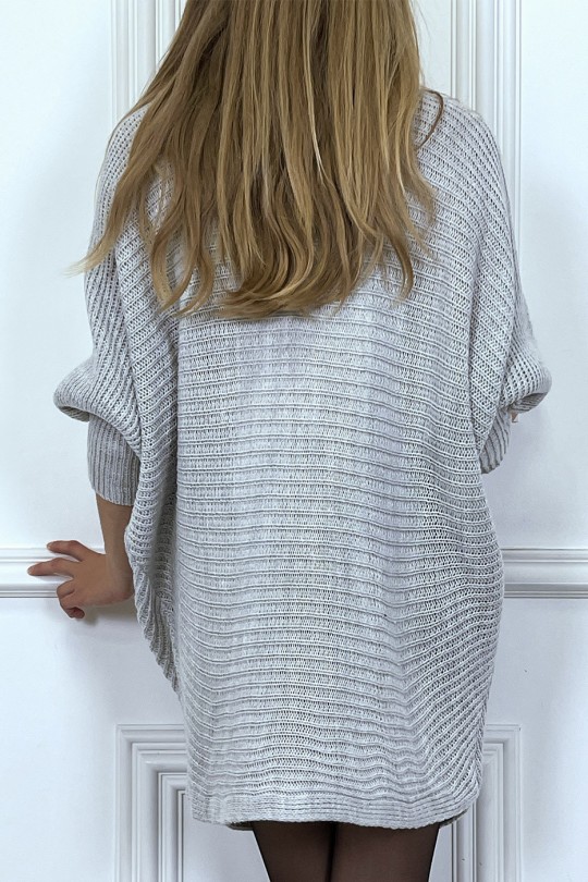 RoGR gray loose fit batwing style sweater - 6