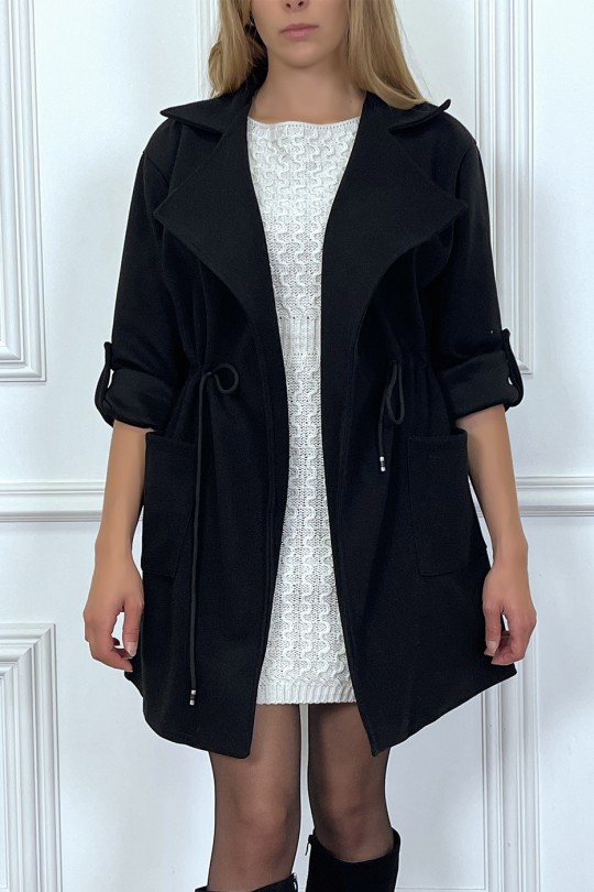 manteau noir femme 3 4