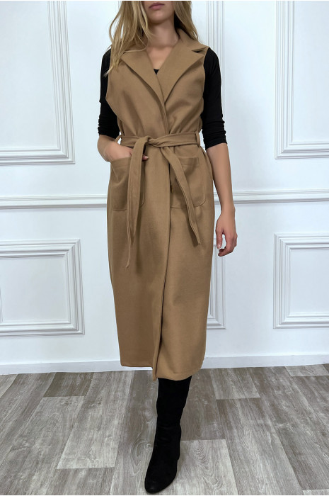 waterfall coat sleeveless