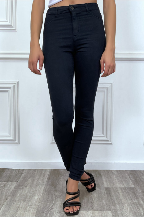 Jeans slim marine taille haute - 5