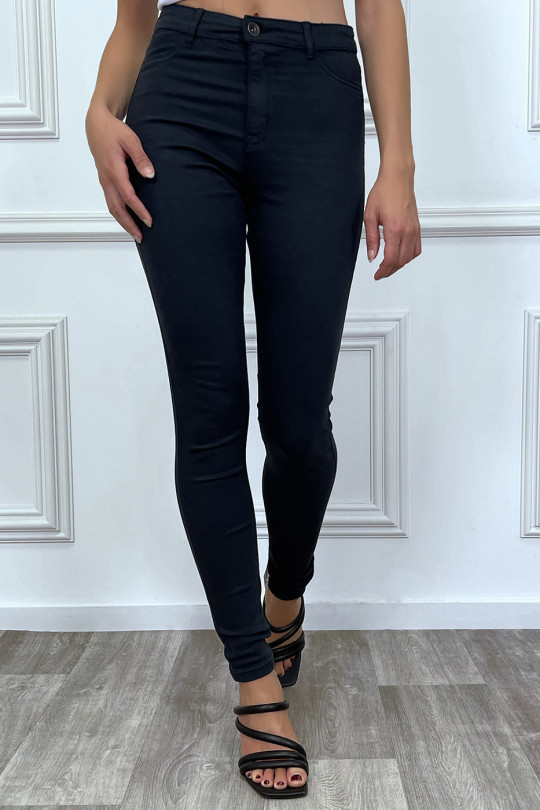 High waist slim navy jeans - 9