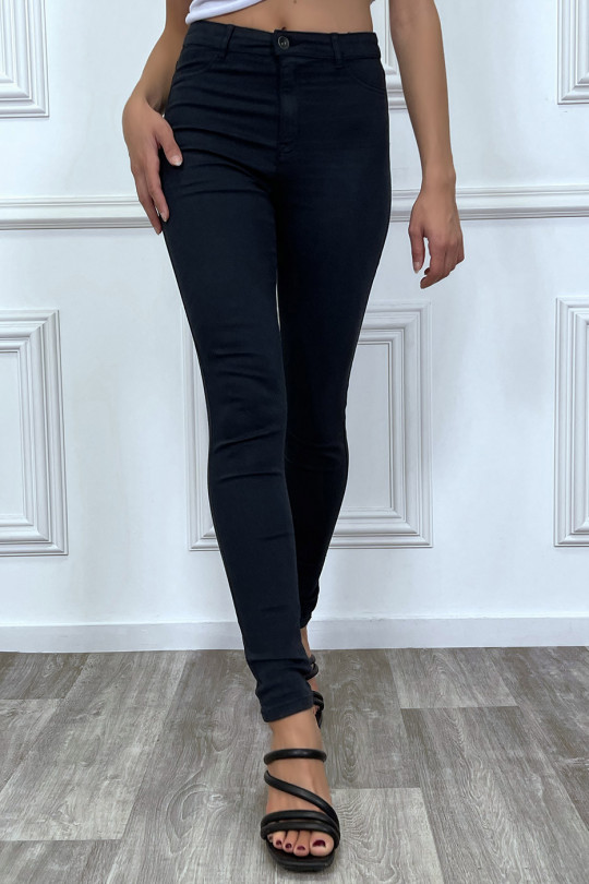 High waist slim navy jeans - 10