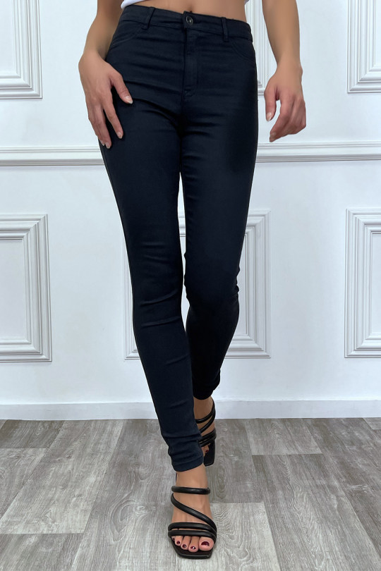 High waist slim navy jeans - 11
