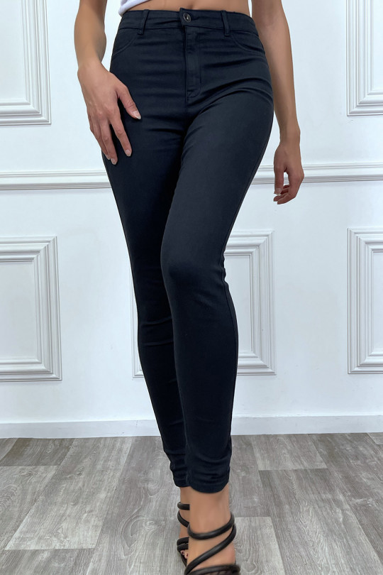 High waist slim navy jeans - 12